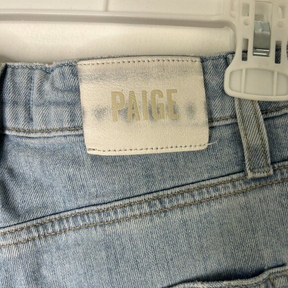 Paige Sarah Slim Jeans Womens Size 27 High Rise Ankle Light Wash Destructed - Picture 11 of 12